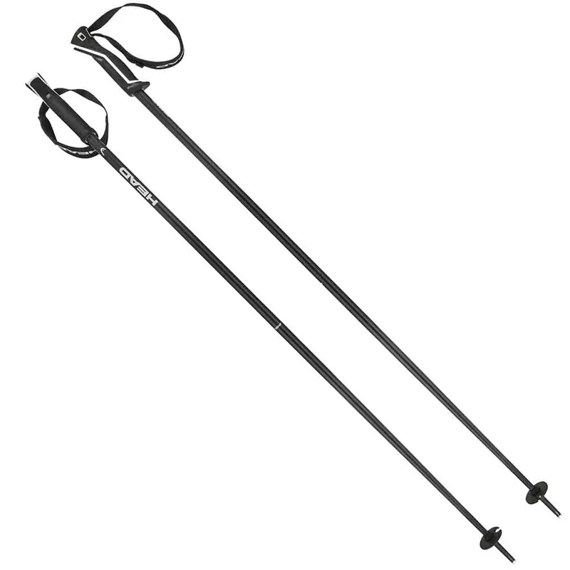 Head Frontside Skistöcke Carbon Black/White-