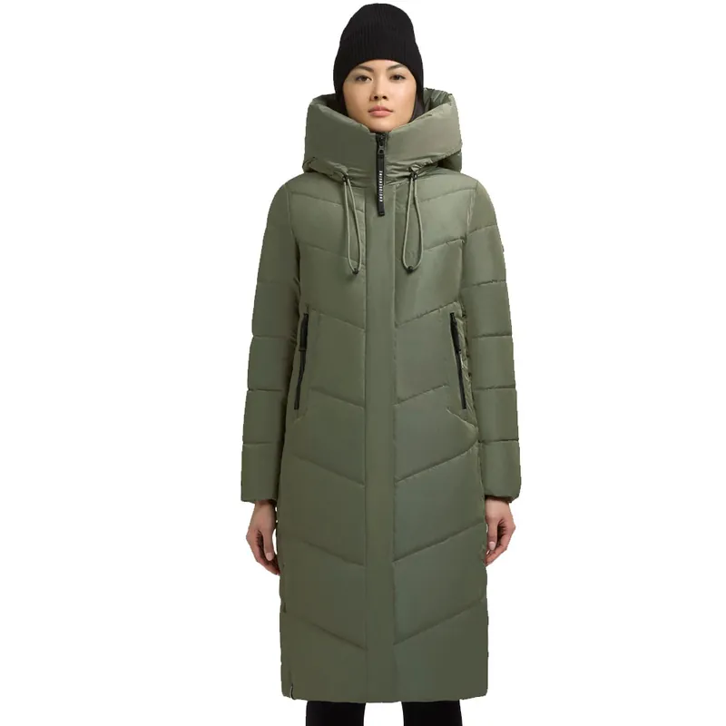 khujo Trudie Wintermantel Muted Green-9