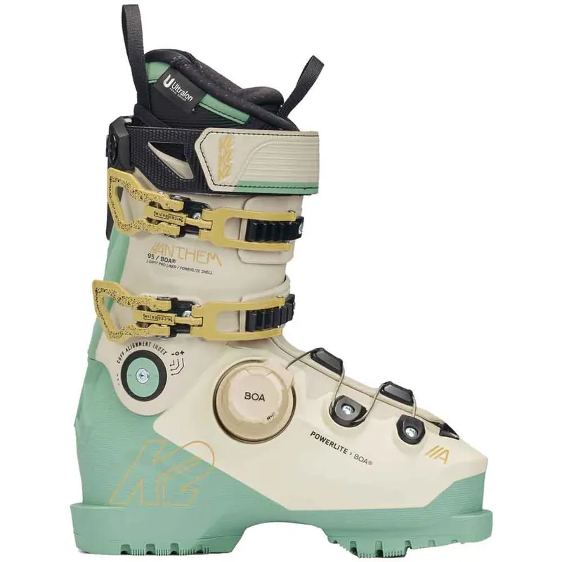 K2 Anthem 95 BOA Skischuhe Beige/Mint- 23.5 - Nur noch 1 auf Lager