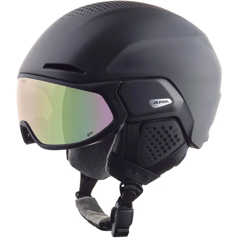 Alpina Alto QV Visierhelm Black Matt/Cobalt Green- 51-55