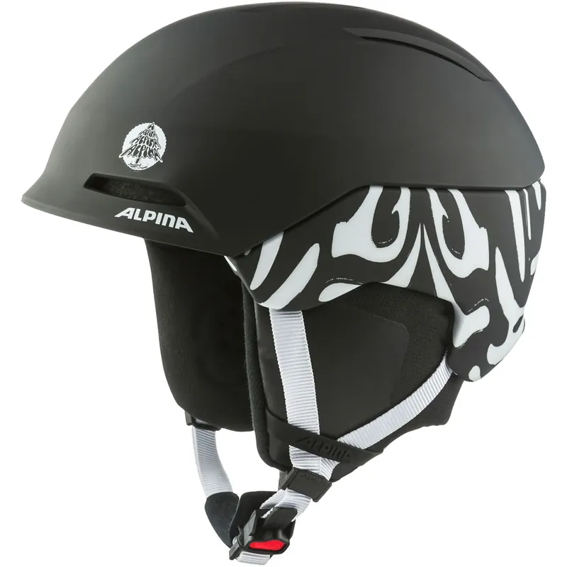 Alpina Nax Skihelm White/Black/Litoff Matt- 51-55