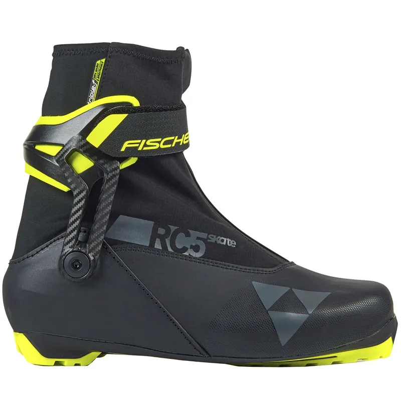 Fischer RC5 Skate Langlaufschuhe Black/Yellow-9