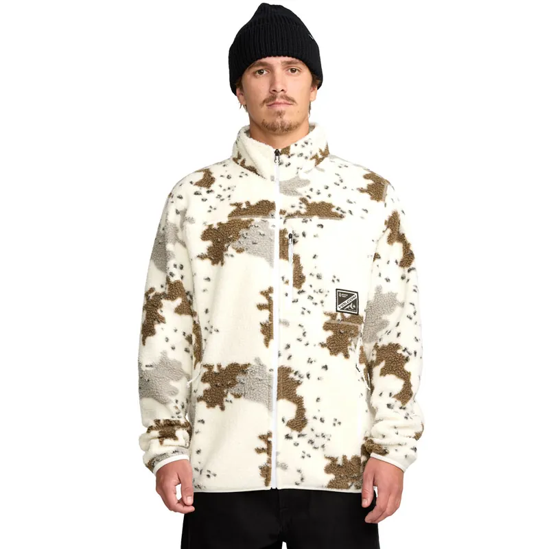 Volcom Nelson Sherpa Full Zip Fleecejacke White- M