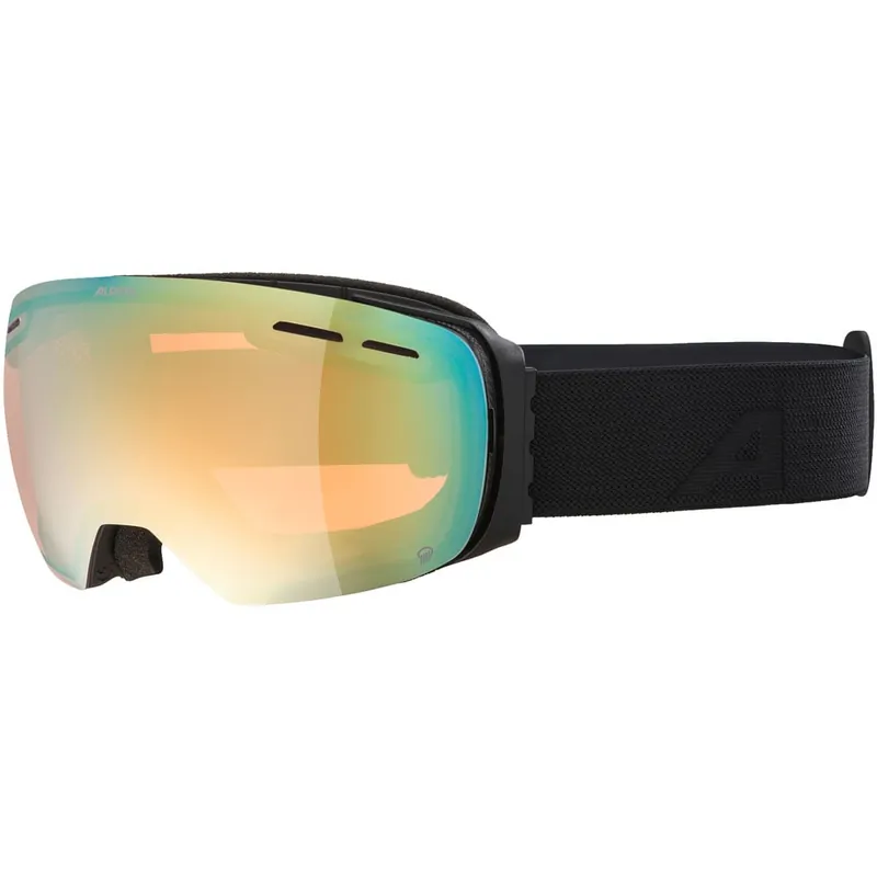 Alpina Granby Q Skibrille Black Matt/Mirror Gold-