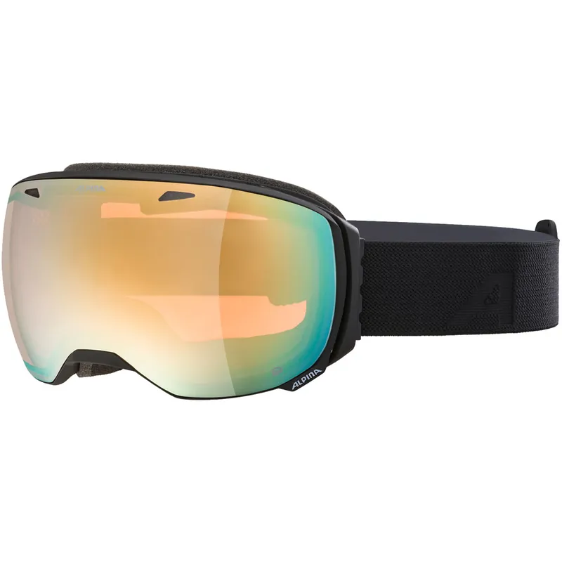 Alpina Big Horn Q Skibrille Black Matt/Mirror Gold-