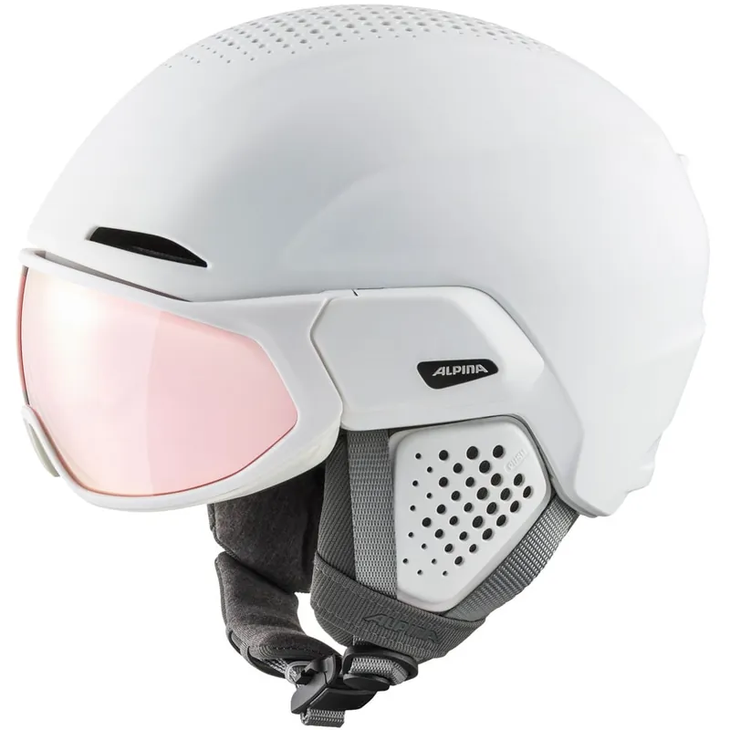 Alpina Oro QV Mips Skihelm White Matt/Orange-