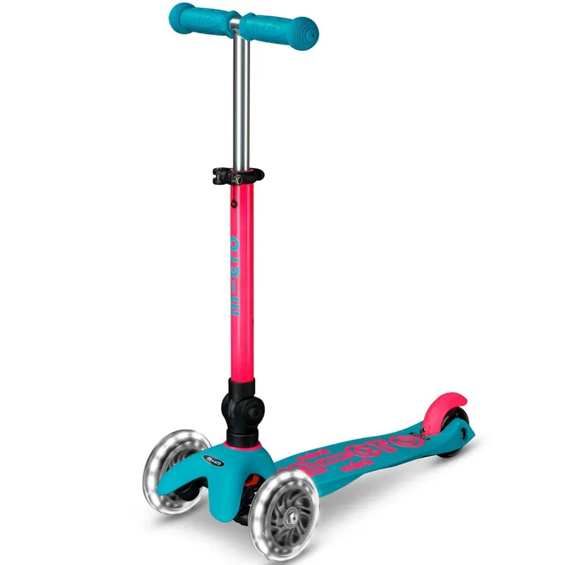 Micro Mini Deluxe Foldable Neon LED Scooter Marine Pink-