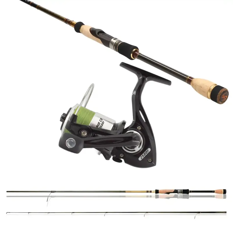 EFT Combo Zander-Barsch 2,28 L Braid 4X Braid 0.12mmx200m Moose Green Spin Combo