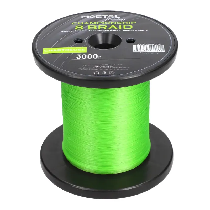 MOSTAL Championship 8 Braid 0.10mm Chartreuse 3000m 6.90kg