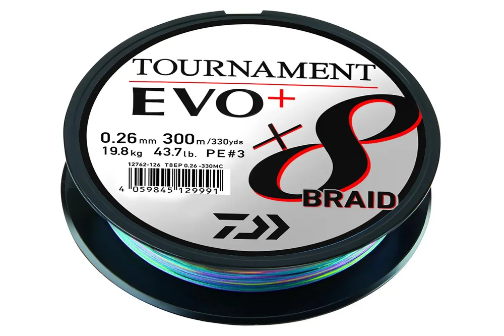 DAIWA Tournament X8 Braid Evo+ multi-color 0.16mm 12.20kg 1000m