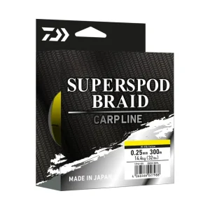 DAIWA Superspod Braid hi-vis yellow 0.25mm 14.40kg 300m