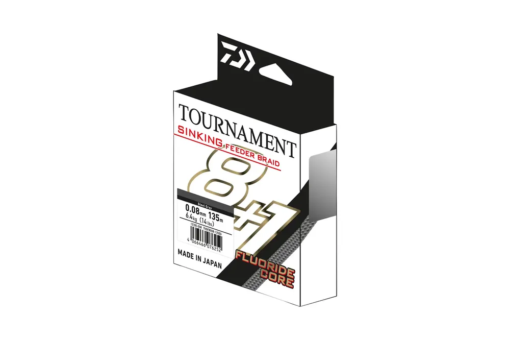 DAIWA Sinking Feeder Braid steel grey 0.12mm 135m geflochtene Angelschnur