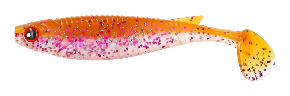MOSTAL Taipan Zander 10cm / 8g 5 Stück Brown Clear Glitter UV-Activ