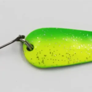 EFT Trout Wiggle Spoon 3g green yellow glitter