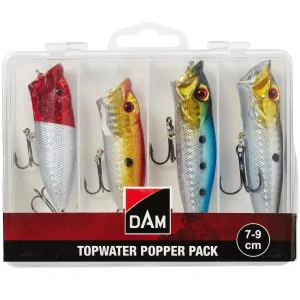 DAM Topwater Popper Pack Box 11-13g Assorted 7-9cm