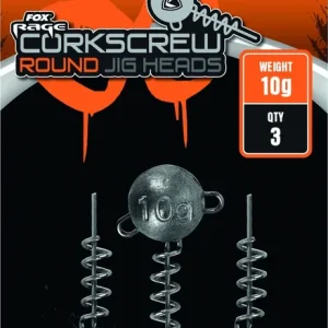 FOX RAGE Corkscrew round jig heads 10g x 3pc