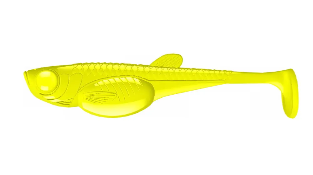 LIBRA LURES Embrion Shad 50 Fish 006-Hot Yellow 10st, Forellenköder, schwimmend und aromatisiert