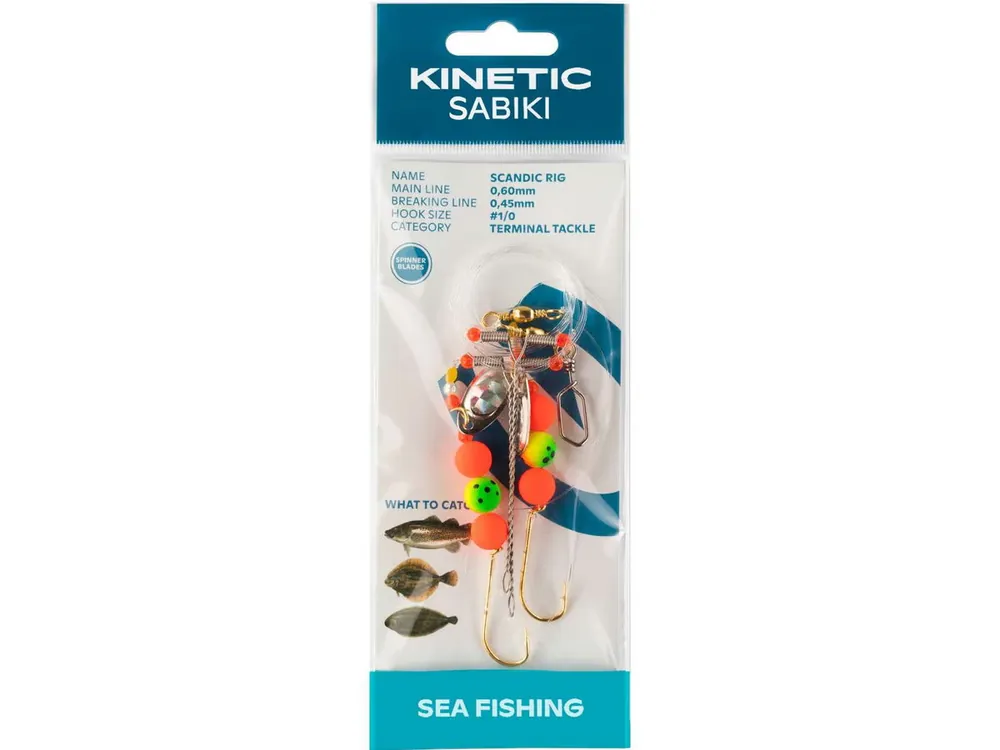 KINETIC Sabiki Scandic #1/0 Fire Tiger Buttvorfach