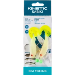 KINETIC Sabiki Shad Tail UV #6/0 Glow/Yellow Dorschvorfach