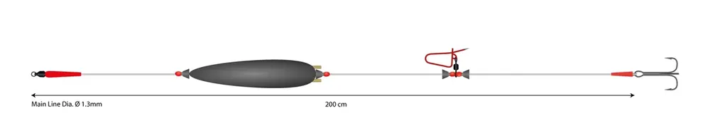 MIKADO Wallersystem I-Combi Rig 10g/200cm/100kg - Drilling: 2/0 - 1