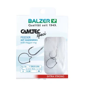 BALZER Camtec Speci Haken mit Madenring, #10, 0,24mm