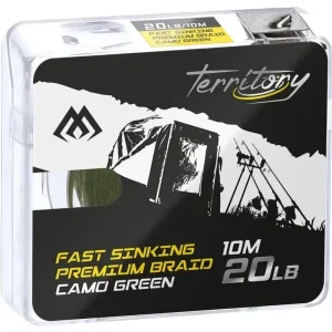 MIKADO Fast Sinking Premium Braid - 20Lbs/10M - Camo Grün - 1st