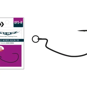DAIWA Steez Worm Hook Offset Ring #2/0 3Stk. Offset Ring Einzelhak
