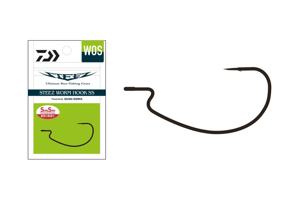 DAIWA Steez Worm Hook Wide Offset #5/0 5Stk. Wide Offset Einzelhak