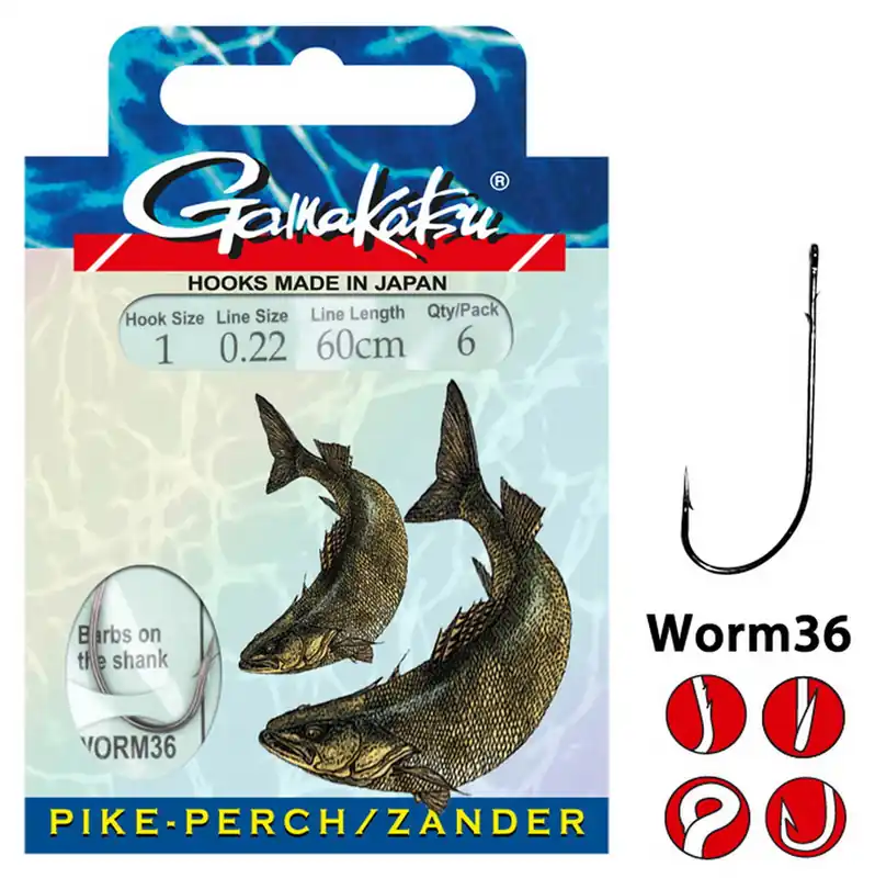 GAMAKATSU Hook Worm 36 1 SPR Black