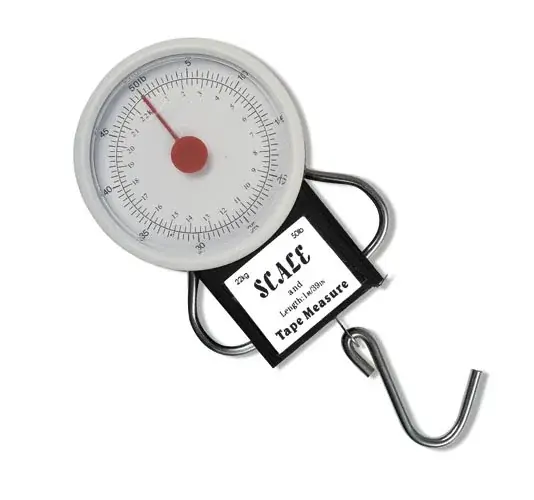 Waage 22kg rund mit Bandmaß