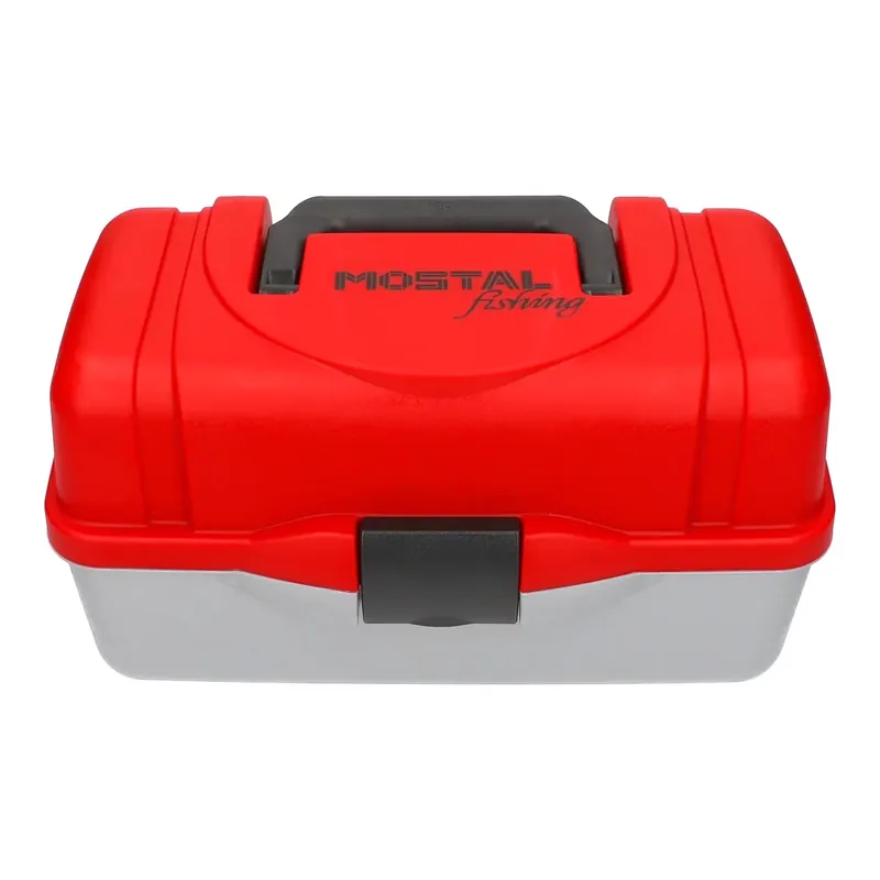 MOSTAL Gerätekiste 35,5 x 20 x 19cm 2-lagig Angelkoffer Angelkiste