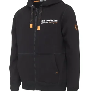 SAVAGE-GEAR Urban Zip Hoodie L Black Ink