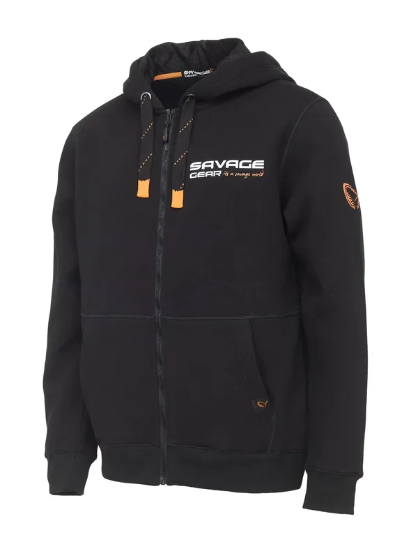 SAVAGE-GEAR Urban Zip Hoodie L Black Ink
