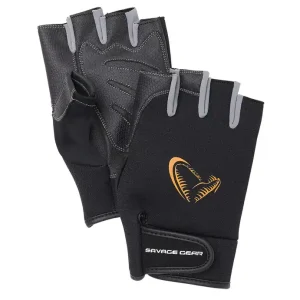 SAVAGE-GEAR Neoprene Half Finger M Black