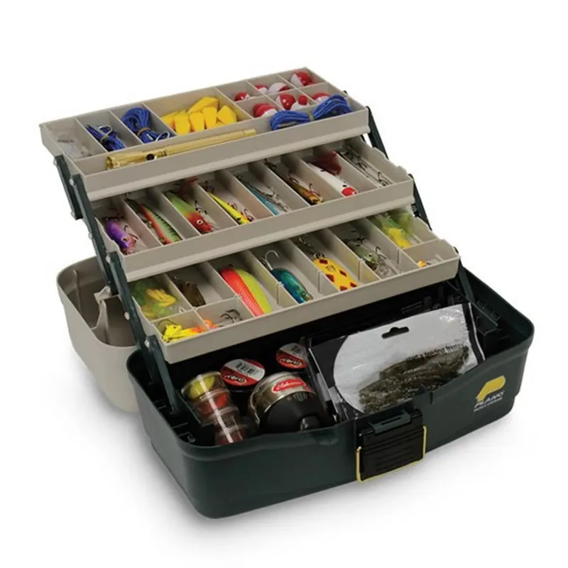 PLANO 530006 3-Fach Gerätekiste Grün-Sand
