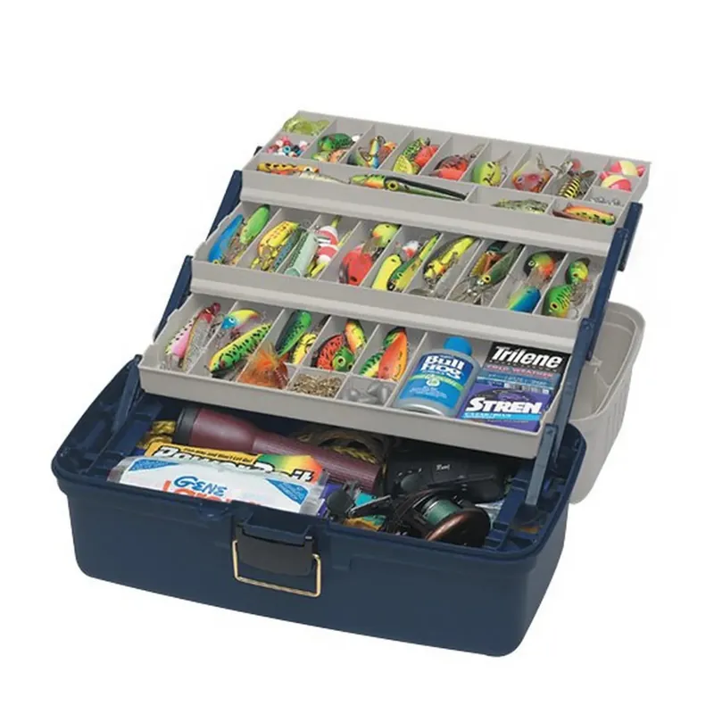PLANO 613306 XL 3-Fach Gerätekiste Blau-Silber