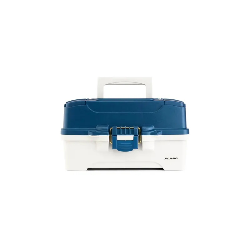 PLANO 620206 2-Fach Gerätekiste Blau Metallic-Weiß