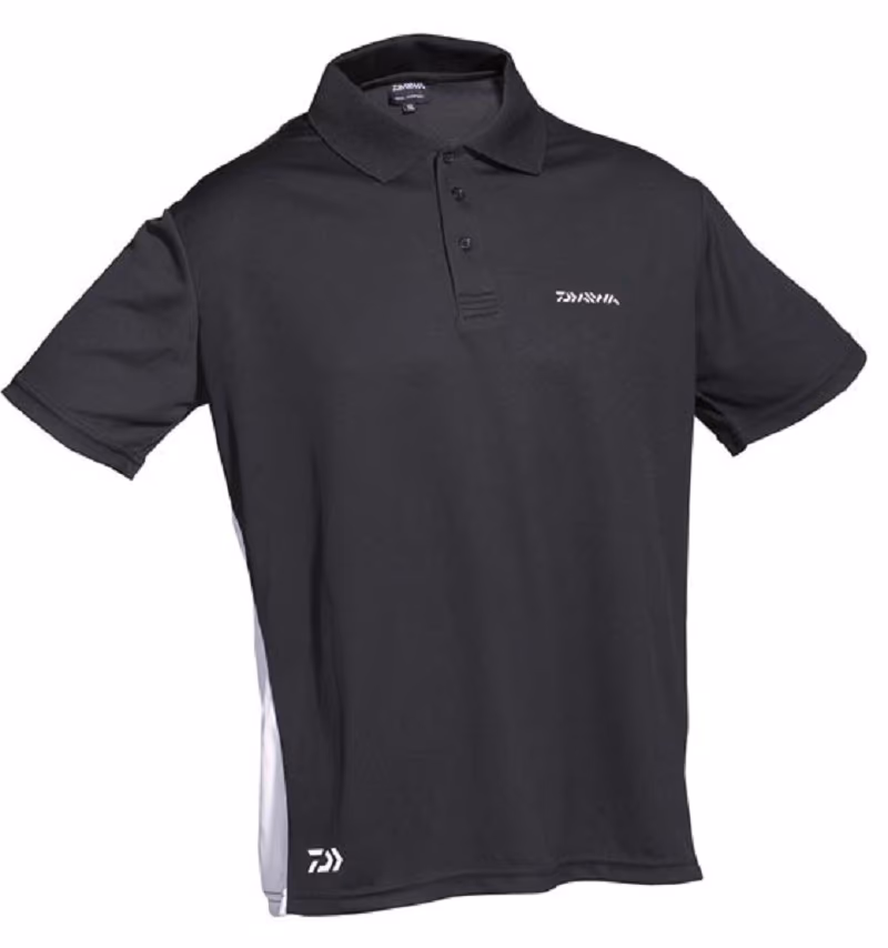 DAIWA D-Vec Polo-Shirt schwarz/weiß Gr.M