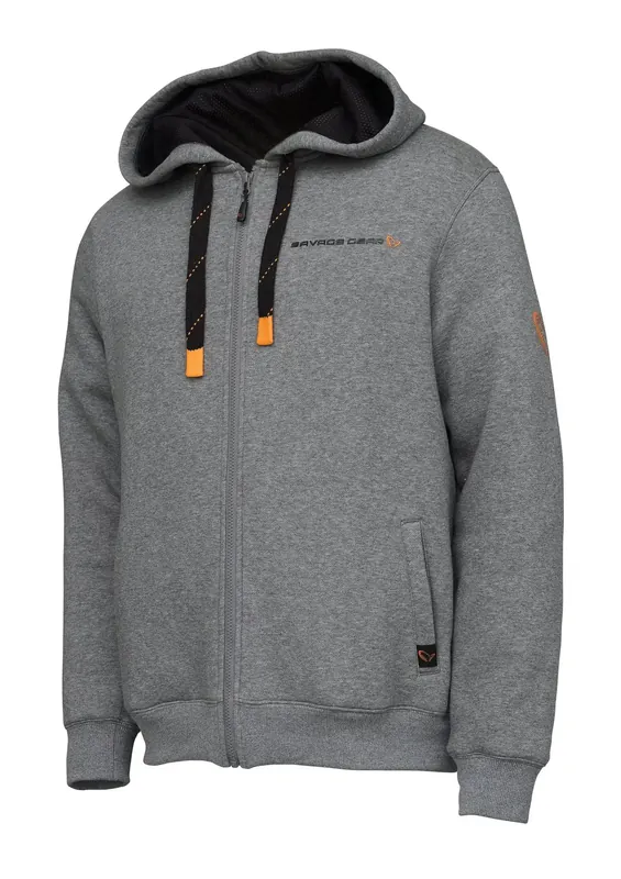 SAVAGE-GEAR Classic Zip Hoodie M Grey Melange