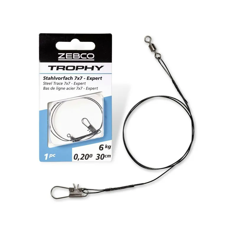 Zebco Trophy Stahlvorfach Expert 7x7 Spinvorfach 1 Stück-30cm