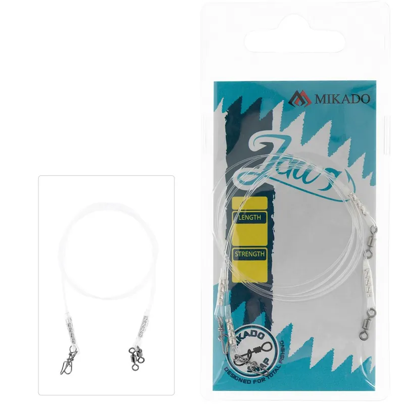 Mikado Fluorocarbon Leader Jaws super strong-45 cm