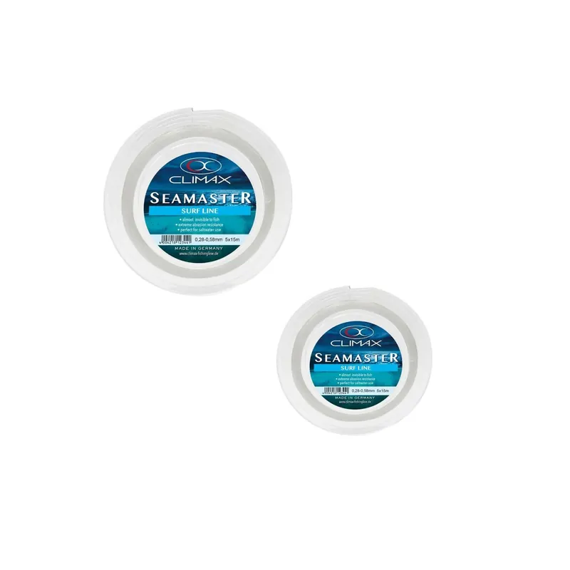 Climax Seamaster Surfline 5 x 15 m Brandungsvorfach-0,26 mm – 0,58 mm