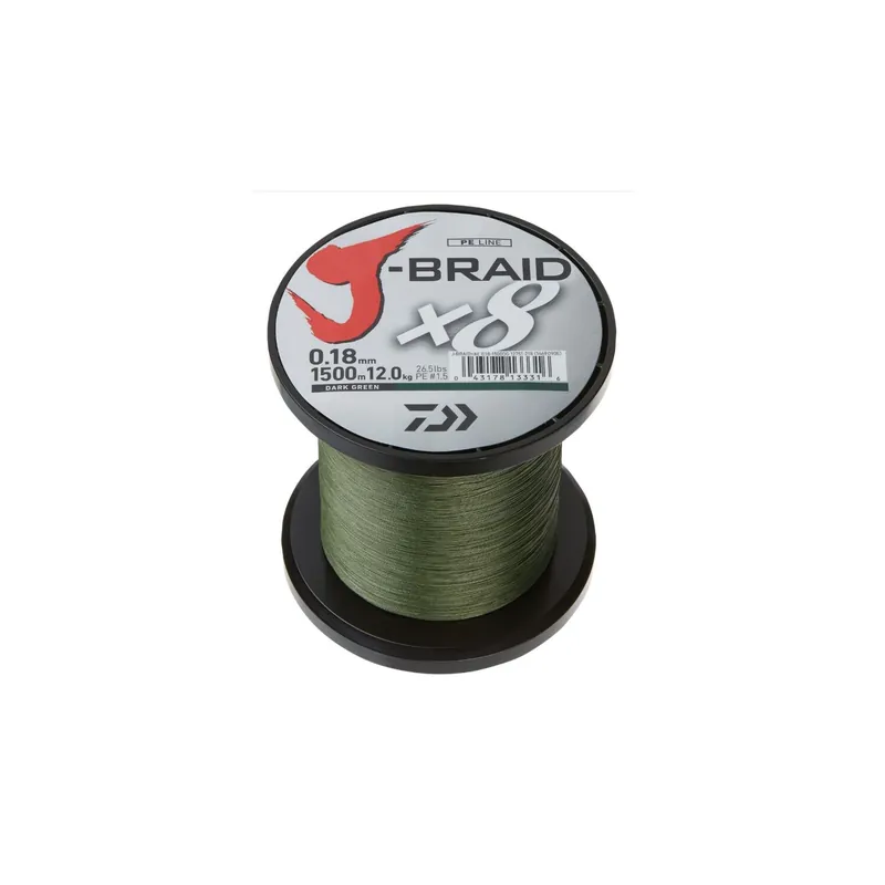 Daiwa J-Braid X8 Dark Green 300m-300m 0,06 mm 4,0 kg