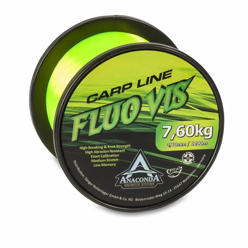 Anaconda Fluovis Green Carp Line 1200 m-1200 m 0,26 mm 5,25 kg