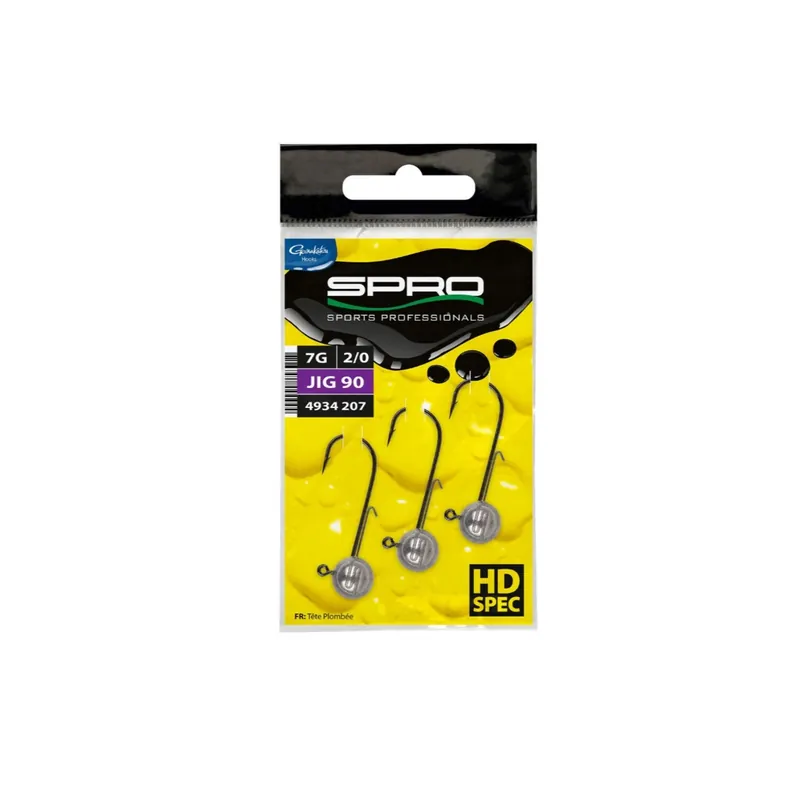 Spro Round Zanderjig Head HD Jig90-Gr. 1/0 10,0 g 3 Stück