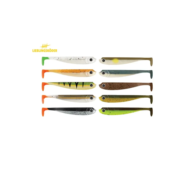 Lieblingsköder Gummifisch-Mixpaket 7 cm 5 Stück-Natural Classic