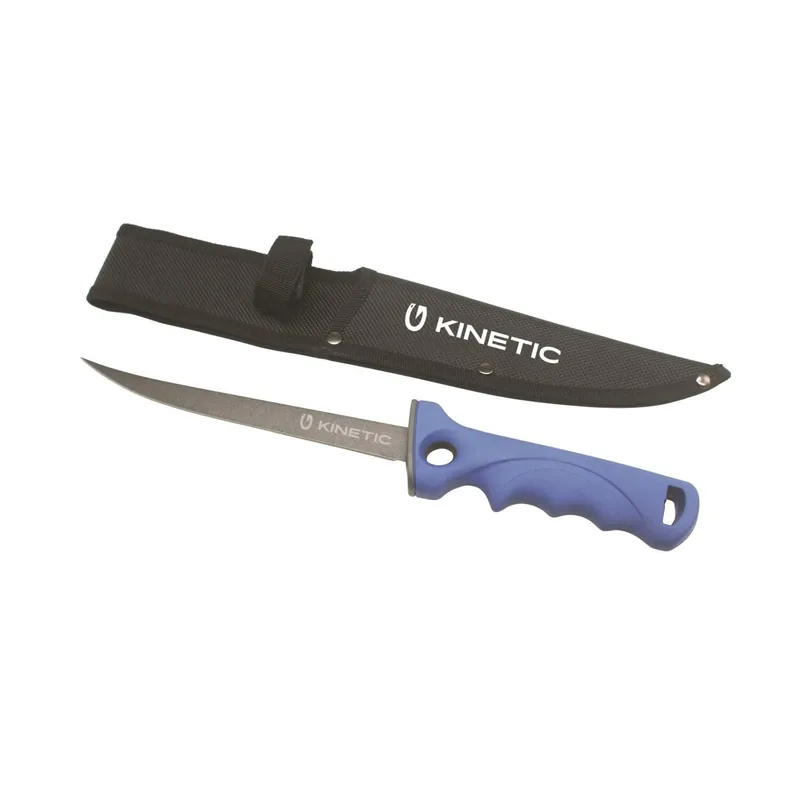 KINETIC FILLET KNIFE SOFT GRIP 7"/17CM 32CM BLUE/BLACK-