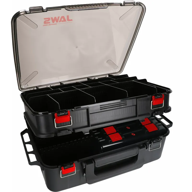 Mikado Angelkoffer Gerätekiste Angelkasten inkl. 5 Köderboxen Boxen 47 x 34 x 19 cm-