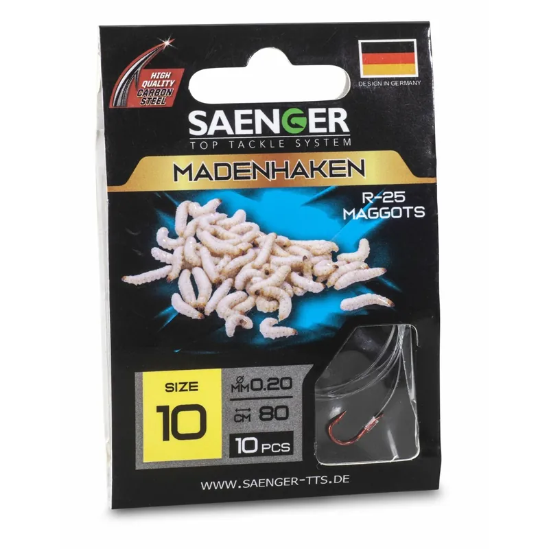 Saenger Madenhaken R-25 80cm-Gr. 10 0,20 mm