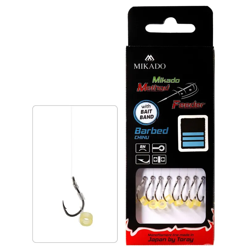 METHODE FEEDER RIG - MIT GUMMI - HAKEN MIT WIDERHAKEN GRÖSSE 12-